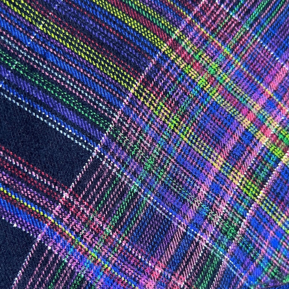 Gap Y2k Flannel Black Multicolor Plaid Button Up Blouse Size S - Picture 4 of 7